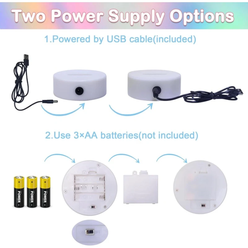 Uşaq lampası ledneon_33, plastik, rəngbərng