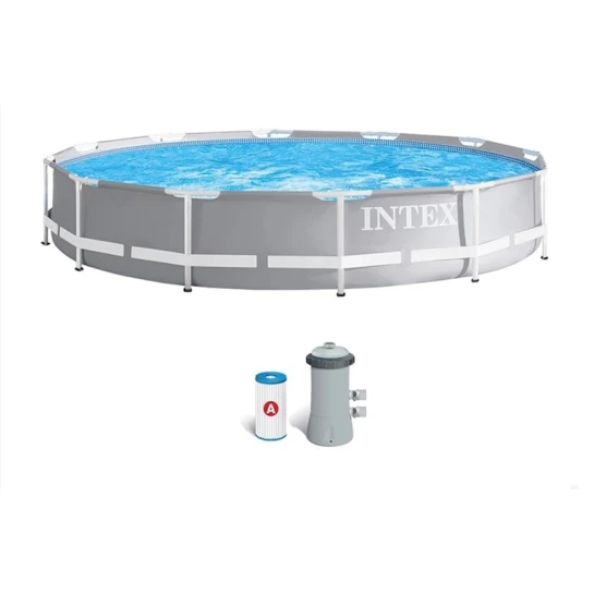 Каркасный бассейн İntex H26716NP, серый, 366x99 см, 8592 л Каркасный бассейн İntex H26716NP, серый, 366x99 см, 8592 л