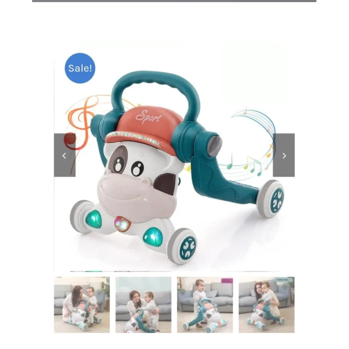 Музыкальная детская коляска 206-Z azr5671 6-14 месяцев синяя/оранжевая/белая Музыкальная детская коляска 206-Z azr5671 6-14 месяцев синяя/оранжевая/белая