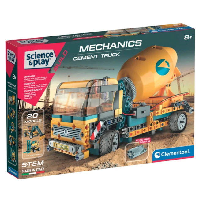 Uşaq konstruktoru Clementoni Spa Concrete Mixer Truck, 8+ yaş, 200 hissə Uşaq konstruktoru Clementoni Spa Concrete Mixer Truck, 8+ yaş, 200 hissə
