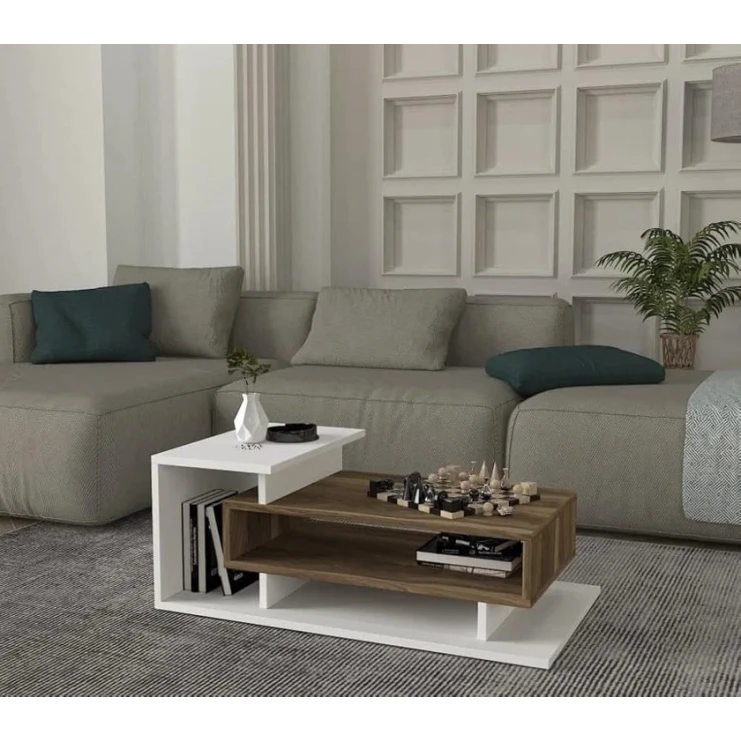 Журнальный стол ev_12116174, ламинат, белый, 90x50x35 см Журнальный стол ev_12116174, ламинат, белый, 90x50x35 см