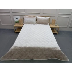 Покрывало Miranova FS-536, односпальное, 170x230 см, наволочка 50x70, бежевое