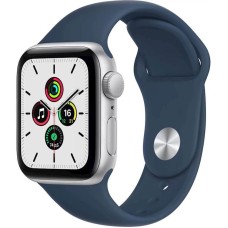 Smart-saat Apple Watch SE GPS 40mm Silver Aluminium Case with Abyss Blue Sport Band (MKNY3RB/A)
