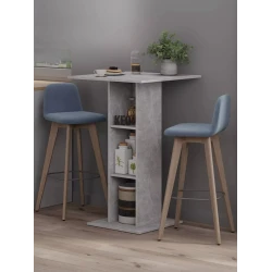 Барная стойка, 70x70x109 см, ЛДСП, цвет бетона Барная стойка, 70x70x109 см, ЛДСП, цвет бетона