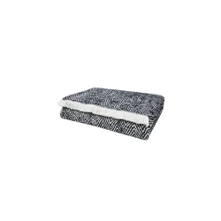 Pled Yataş Bronte, 140х190 sm, akril, qara/ağ