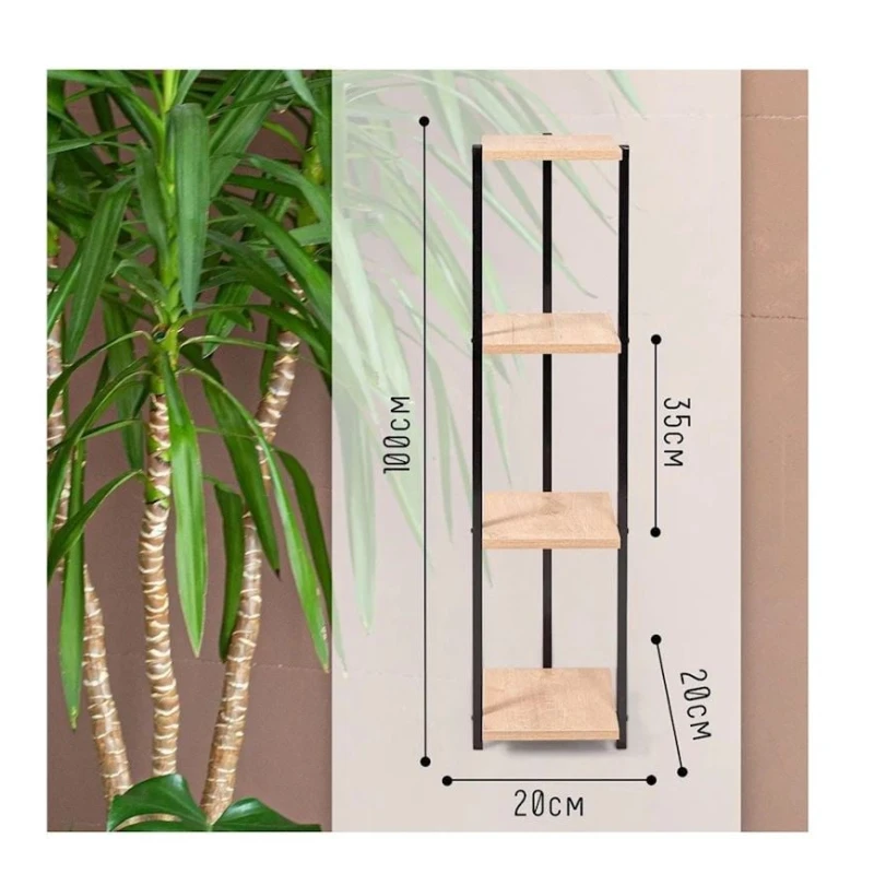 Stellaj 3563_LoftPodtvBlack, 20x20x100 sm, LDSP, qəhvəyi