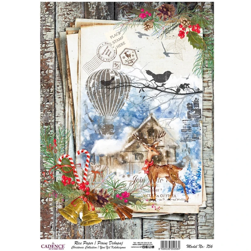 Рисовая бумага для декупажа Cadence A3,756 30x42 см Рисовая бумага для декупажа Cadence A3,756 30x42 см