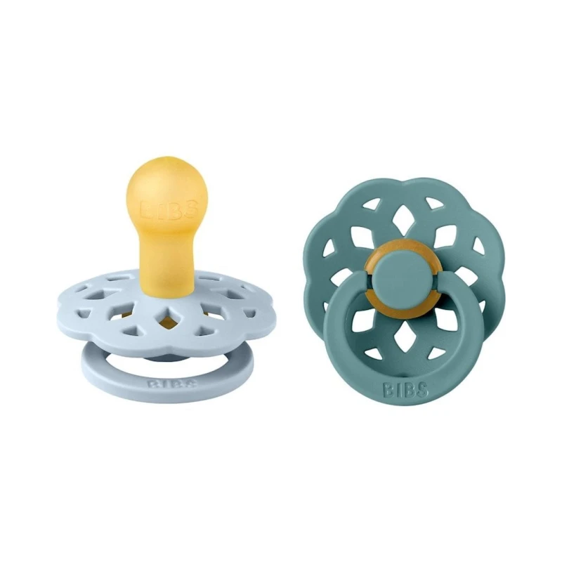 Набор пустышек BIBS Boheme, 2 шт, 6-18 месяцев, латекс, голубой/синий