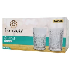 Набор стаканов Frauzen FR-8890 (907N-1), хрусталь, прозрачный, 6 шт