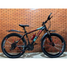 Dağ velosipedi Strim 26, polad, 21, qara/qırmızı