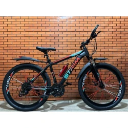 Горный велосипед Strim 26, стальной, 21, черный/красный