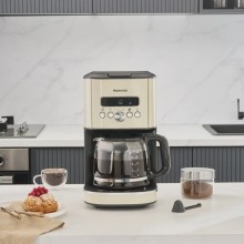 Qəhvə hazırlayan Homend Vintage Coffeebreak 5027, krem, paslanmaz polad, 37,1x20,12x22,44 sm, 1035 watt, su tutumu 1.8 lt + dəmlik 1.8 lt - 205.03.1014937