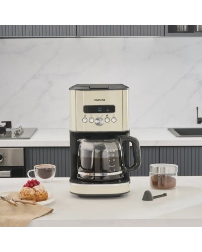 Qəhvə hazırlayan Homend Vintage Coffeebreak 5027, krem, paslanmaz polad, 37,1x20,12x22,44 sm, 1035 watt, su tutumu 1.8 lt + dəmlik 1.8 lt - 205.03.1014937