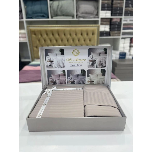 Комплект постельного белья MiraNova FS-608, простыня 250х250 см, пододеяльник 200х220 см, наволочки 50х70 см, двуспальный, хлопок, коричневый Комплект постельного белья MiraNova FS-608, простыня 250х250 см, пододеяльник 200х220 см, наволочки 50х70 см, двуспальный, хлопок, коричневый