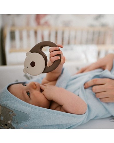 Cığcığa Babyono Bear Rattle, qəhvəyi