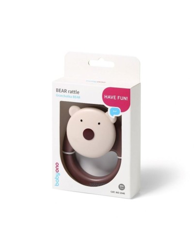 Cığcığa Babyono Bear Rattle, qəhvəyi