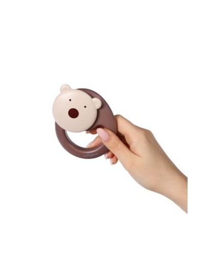 Cığcığa Babyono Bear Rattle, qəhvəyi