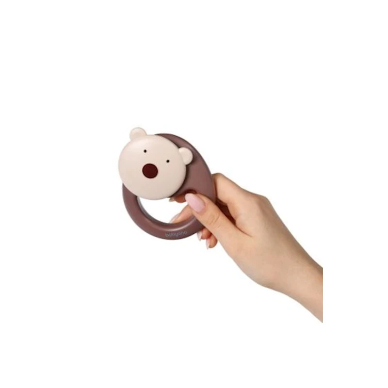 Погремушка Babyono Bear Rattle, коричневая