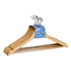 Набор вешалок Wenko Eco, 45x23.5x1.2 см, дерево, 8 шт, бежевый Набор вешалок Wenko Eco, 45x23.5x1.2 см, дерево, 8 шт, бежевый