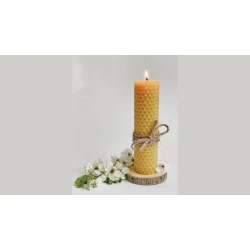 Свеча Happy Store Organic бежевый, воск