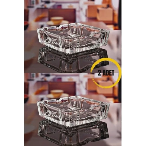 Набор пепельниц Kaveh, стекло, прозрачные, 110 мм, 2 шт