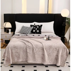 Покрывало MiraNova CTS-242, полутороспальное, бамбук, серое/бежевое, 160х230 см