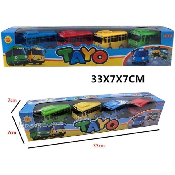 Набор игрушечных автобусов Tayo B09JZG6SBW, 4 шт