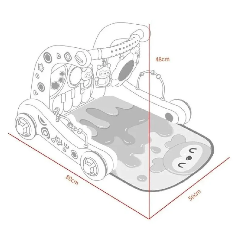 Центр детской активности Huanger Baby1234-RAX 3-in-1, ходунки, музыкальный ковер и игровая панель Центр детской активности Huanger Baby1234-RAX 3-in-1, ходунки, музыкальный ковер и игровая панель