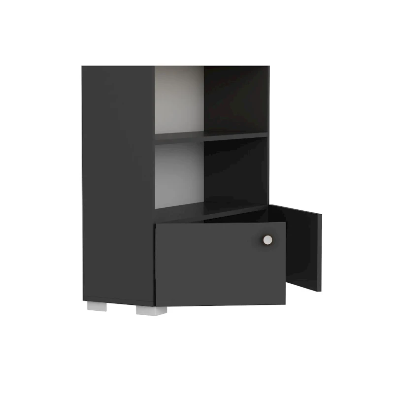 Стеллаж Ev Plus 12115602, ЛДСП, серый, 187x94x30 см