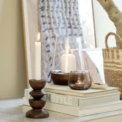 Şamdan JYSK Janus, 9x14 sm, qəhvəyi Şamdan JYSK Janus, 9x14 sm, qəhvəyi