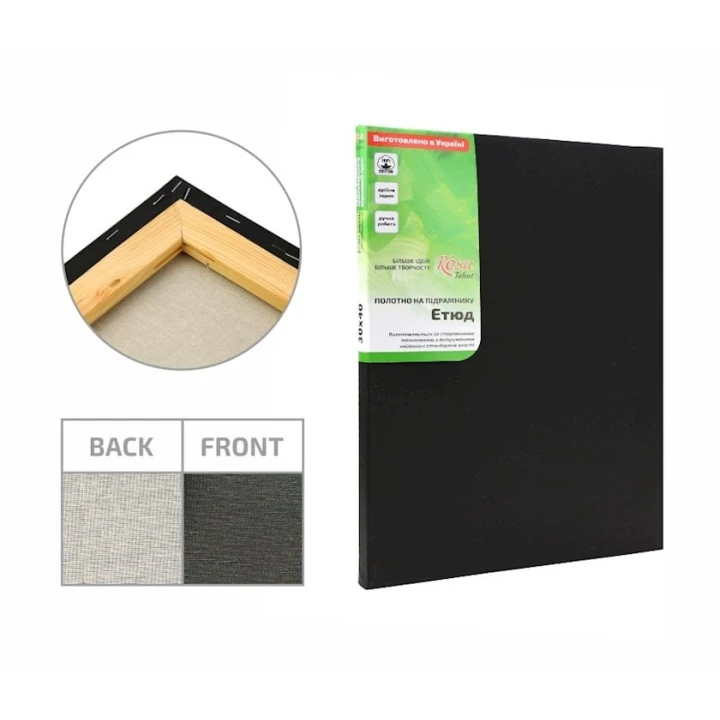 Холст на подрамнике Rosa Gallery мелкое зерно , черный, 30х40 (GPA3843040) Холст на подрамнике Rosa Gallery мелкое зерно , черный, 30х40 (GPA3843040)