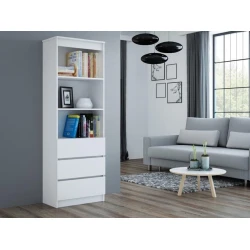 Шкаф книжный Ev Plus 12116004, ЛДСП, 65x32.5x185 см