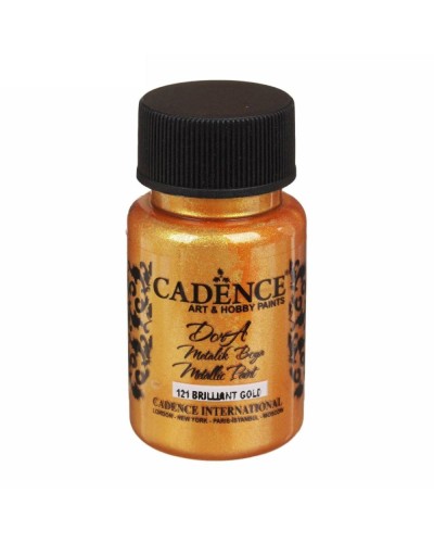 Akril boya-metallik Cadence Dora Metallic Paint 121 Brilliant Gold 50 ml