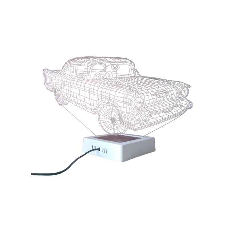3D лампа 3d lights Классическая Машина, красный, 19х32 см 3D лампа 3d lights Классическая Машина, красный, 19х32 см