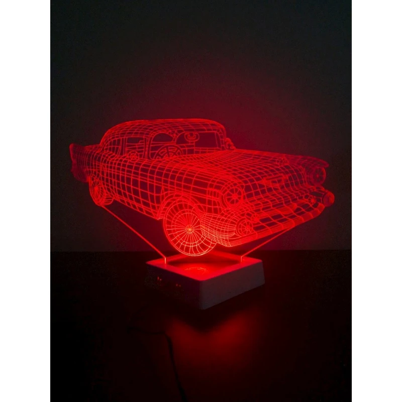 3D лампа 3d lights Классическая Машина, красный, 19х32 см 3D лампа 3d lights Классическая Машина, красный, 19х32 см