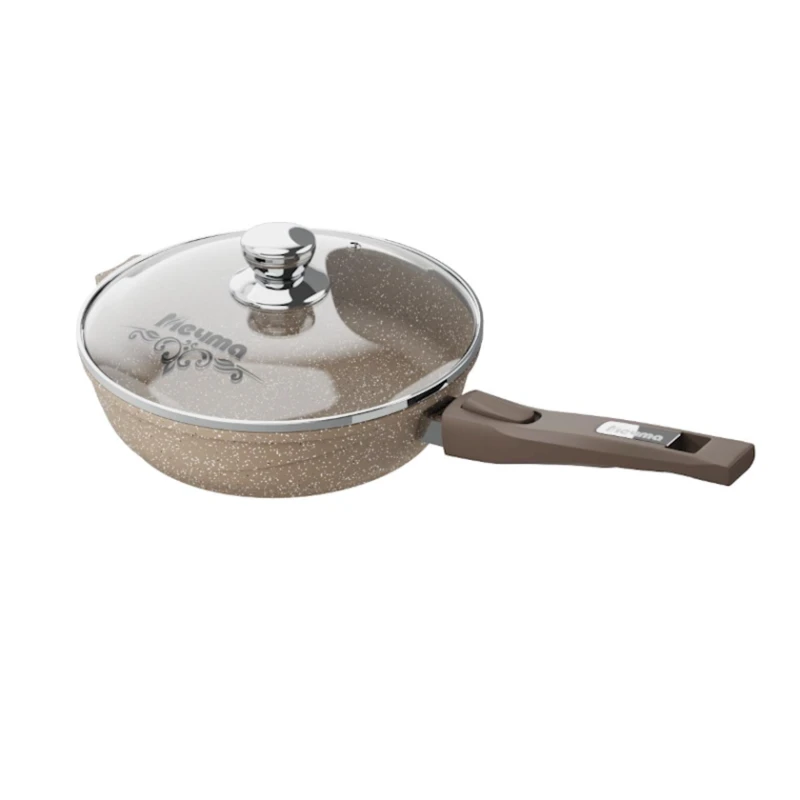 Сковородка Мечта Гранит Brown С028806, 28 см, aлюминий, с крышкой, съемная ручка, коричневый Сковородка Мечта Гранит Brown С028806, 28 см, aлюминий, с крышкой, съемная ручка, коричневый