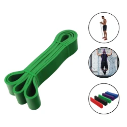 Лента сопротивления для фитнеса Gymnic 1143, каучуковая, толщина 3 см, зеленая