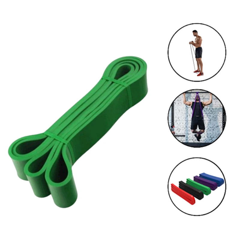 Лента сопротивления для фитнеса Gymnic 1143, каучуковая, толщина 3 см, зеленая Лента сопротивления для фитнеса Gymnic 1143, каучуковая, толщина 3 см, зеленая