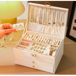 Органайзер кожаный, цвет белый 23x17x13.50 см