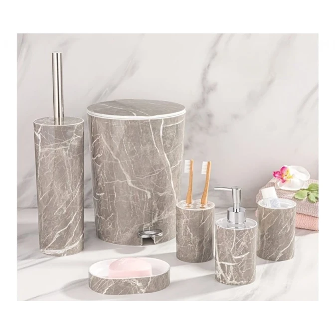 Набор для ванной Limon, серый, 6 шт Набор для ванной Limon, серый, 6 шт