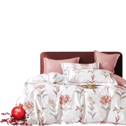 Комплект постельного белья Narlı 000921, пододеяльник 200x220 см, простыня 240x260 см, 2 наволочки 50x70 см, двуспальный, хлопок/сатин, разноцветный