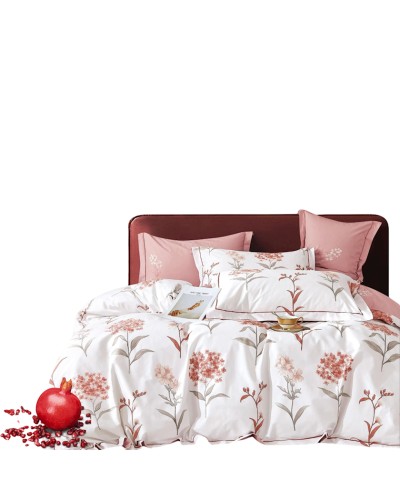 Yataq dəsti Narlı 000921, yorğan üzü 200x220 sm, mələfə 240x260 sm, 2 yastıq üzü 50x70 sm, ikinəfərlik, pambıq/satin, rəngbərəng