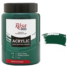 Akril boya Rosa Studio 416, tünd yaşıl, 400 ml