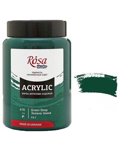 Akril boya Rosa Studio 416, tünd yaşıl, 400 ml