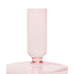Подсвечник Hom-me 2.5х11 см, стекло, светло-розовый