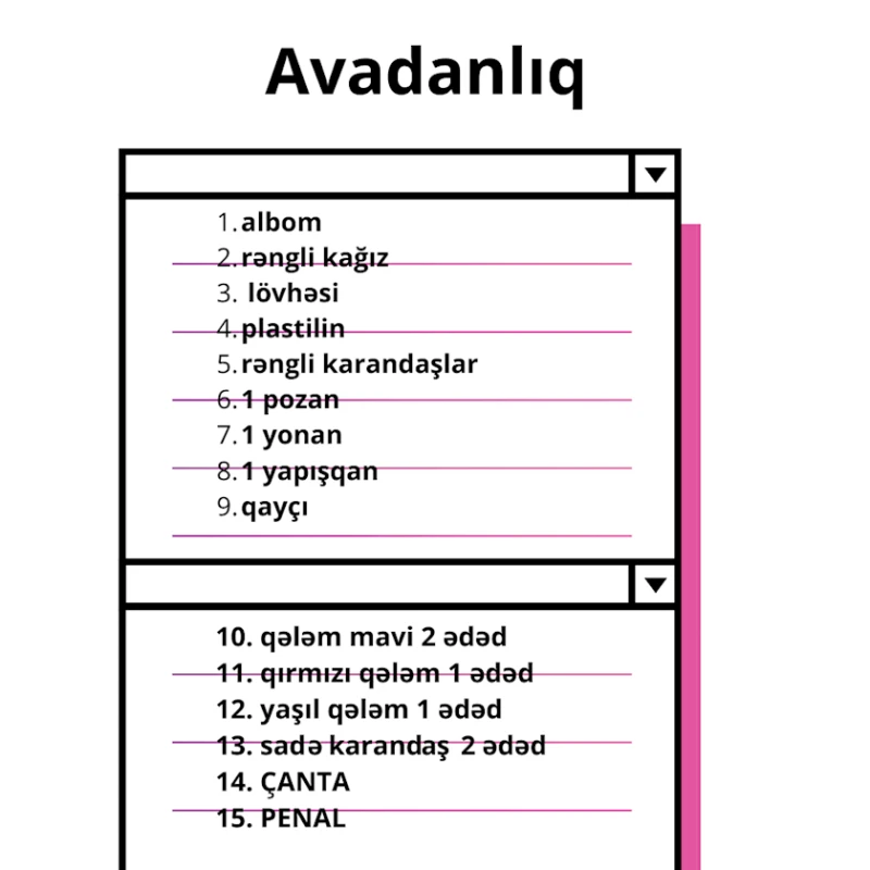 Məktəb dəsti PA-1011172 ortopedik çanta + məktəb ləvazimatları, 21 əşya Məktəb dəsti PA-1011172 ortopedik çanta + məktəb ləvazimatları, 21 əşya