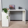 Компьютерный стол, ЛДСП, 73.5х50х113 см, с ящиками/с полками, белый