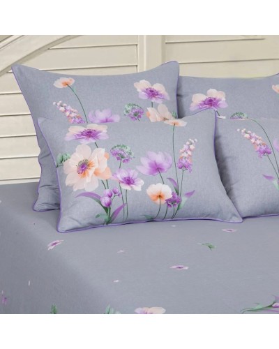 Yataq dəsti Артпостель Орнелла, yorğan üzü 200x220 sm, mələfə 240x240 sm, yastıq üzü 50x70/70x70 sm, avro, velür, mavi