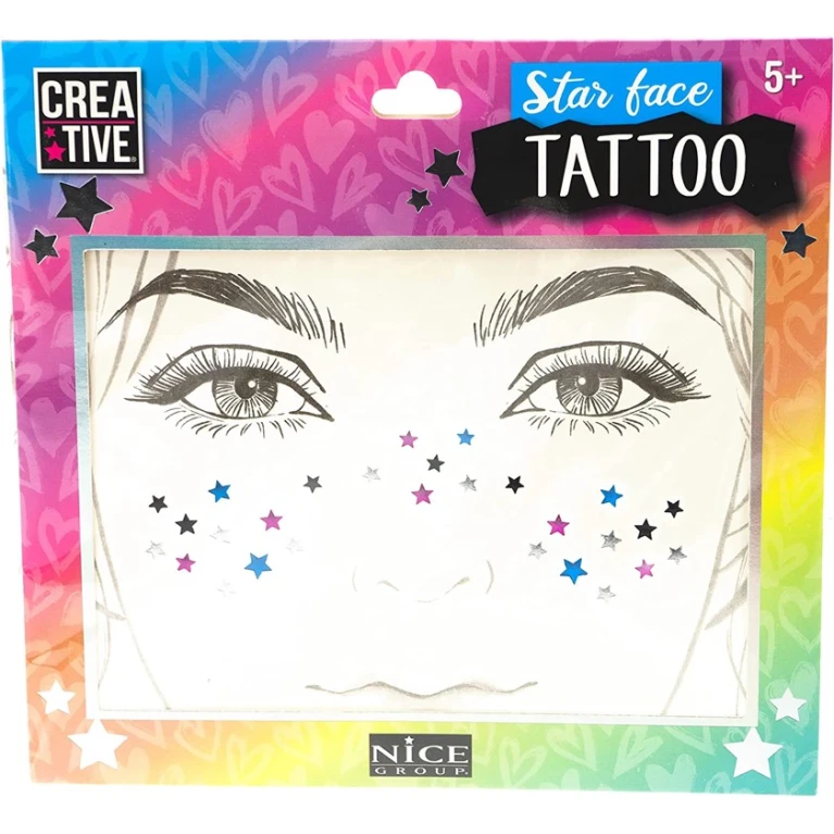 Стразы для лица Nice 02604 Star Face Tattoo, 5+ лет, 1 шт, товар в ассортименте Стразы для лица Nice 02604 Star Face Tattoo, 5+ лет, 1 шт, товар в ассортименте
