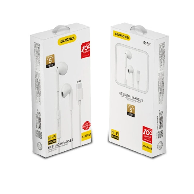 Проводные наушники Dudao X14ProT White, 1.2 м